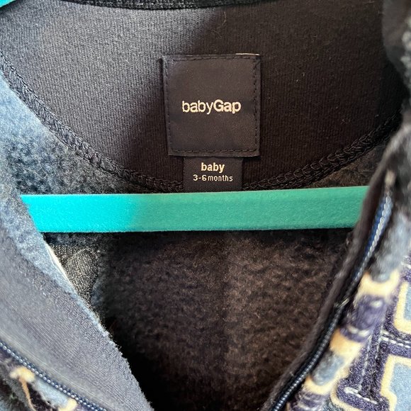 Baby Gap Blue Plaid Hoodie - Picture 3 of 3